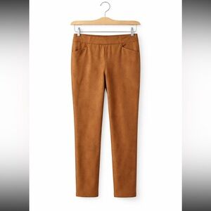 LOFT Gorgeous Women’s Suede-Look ankle Pants in Cognac Size 6